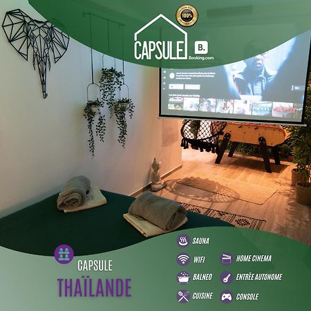 Capsule Thailande I Sauna I Balneo I Console I Jeux En Bois I Cinema I Cour Interieure Trith-Saint-Leger Exterior photo